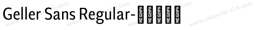 Geller Sans Regular字体转换